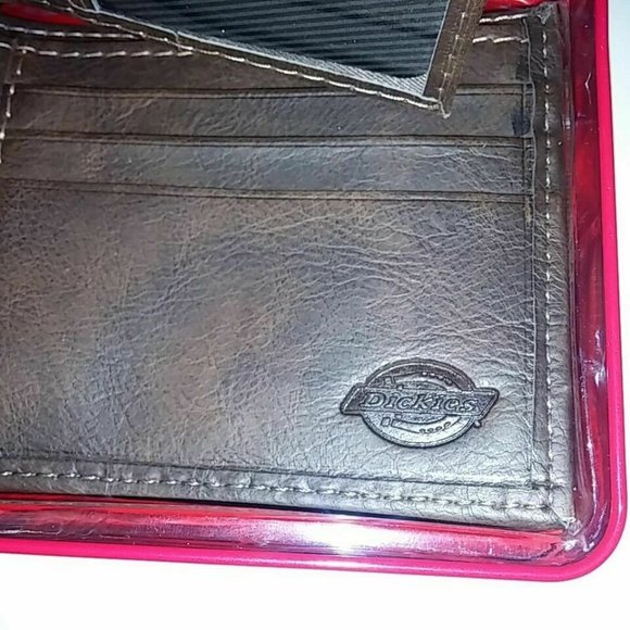 DICKIES Billfold Wallet Leather STYLE 31IP220003 COLOR BROWN NEW IN TIN - Picture 5 of 9